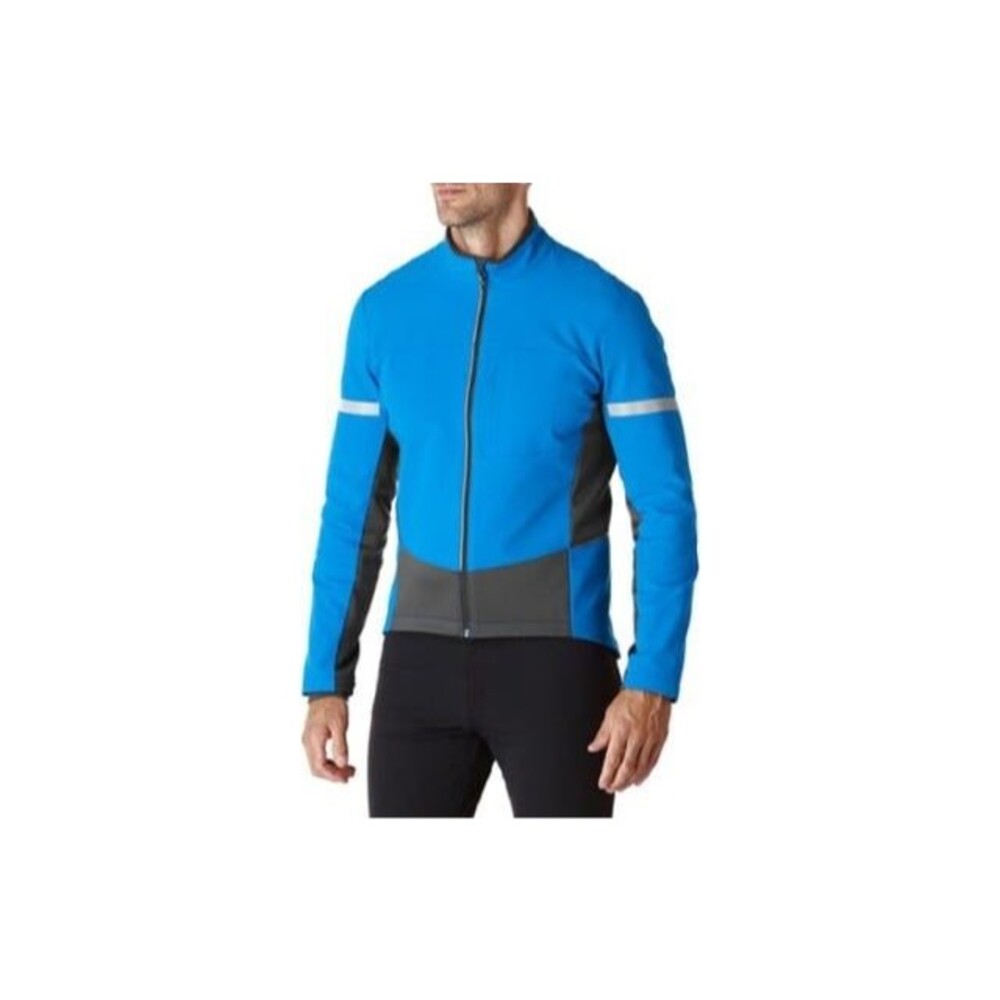 Novara Cycling Headwind Jacket Men s Large Full Zip Bottle Pockets blue grey